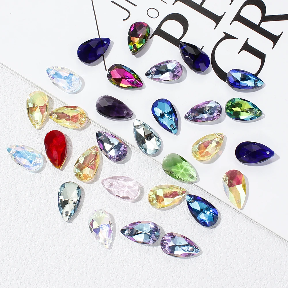 20 шт. 16/22 мм каплевидные хрустальные стеклянные бусины ослепительные прозрачные