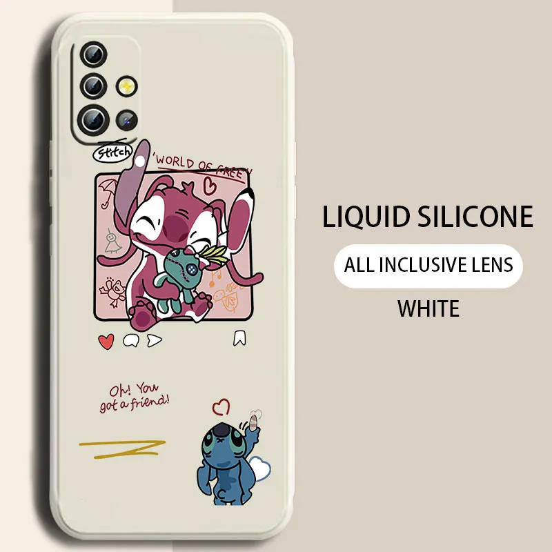 

Anime Stitch Cute Phone Case For Xiaomi Redmi Note 11T 11 11S 10T 10 9T 9S 9 8T 8 7 6 5 Pro Liquid Rope Funda Cover Soft Back