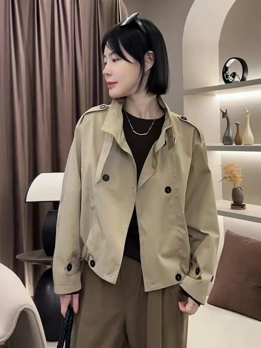 European Goods High-Grade Short Trench coat Outerwear Women 2024 Autumn New Small Loose Casual Fashion Top