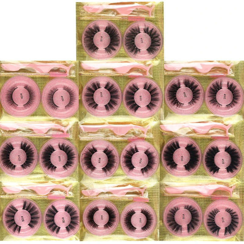 

MEISHENJIE 2 Pairs natural false eyelashes thick makeup 3d mink lashes soft eyelash extension fake eyelash fluffy mink eyelashes