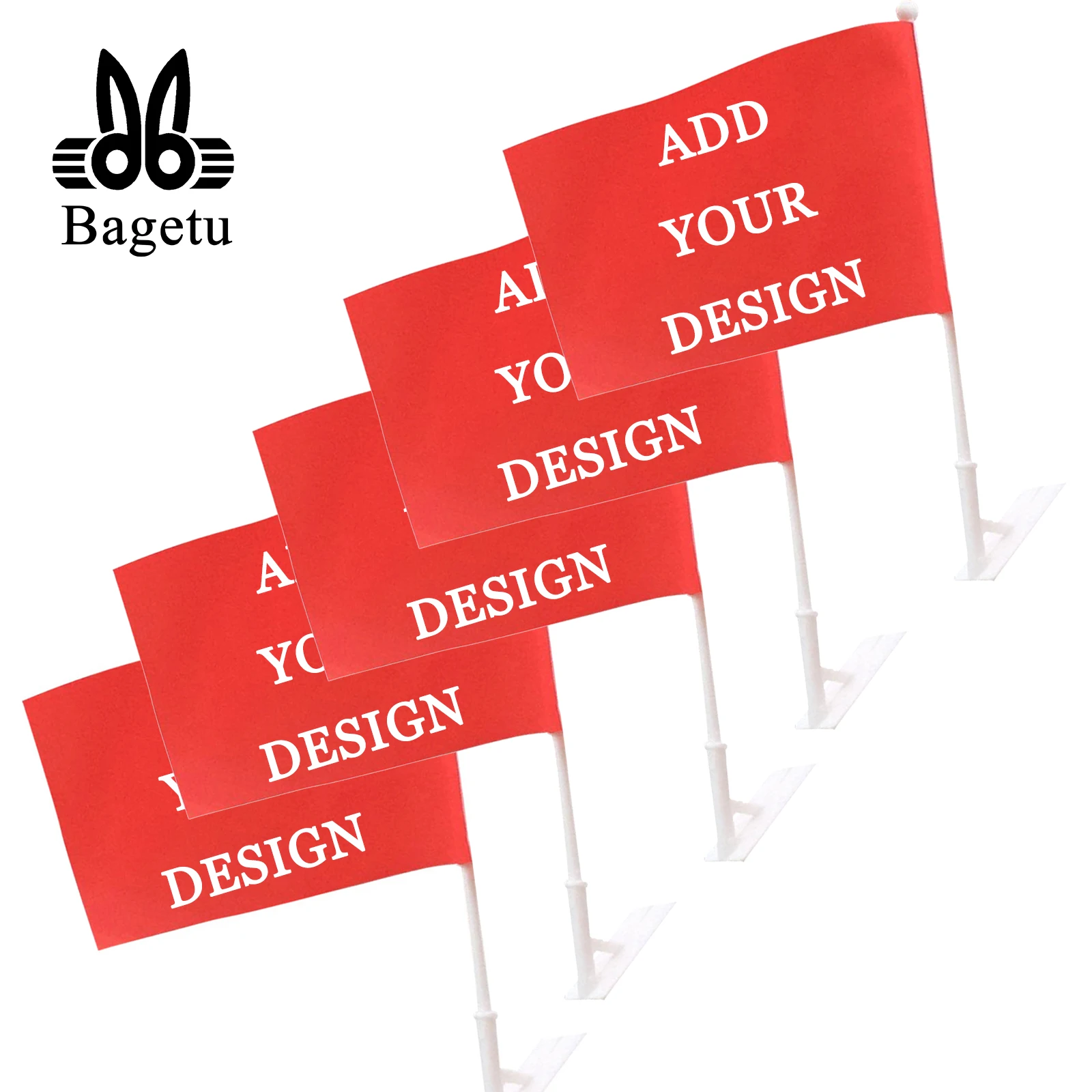 

Custom Flag 5.5"x8",Personalized Small Mini Flag for Outdoor Outside Door Wall Decor with Self-Adhesive Base(5 Pieces)