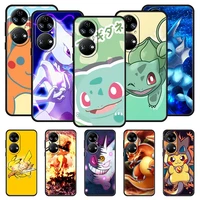 classic anime pokemon cute phone case for huawei p50 p30 pro p20 p40 lite e p smart z 2021 y6 y7 y9 2019 y6p y9s y7a soft cover