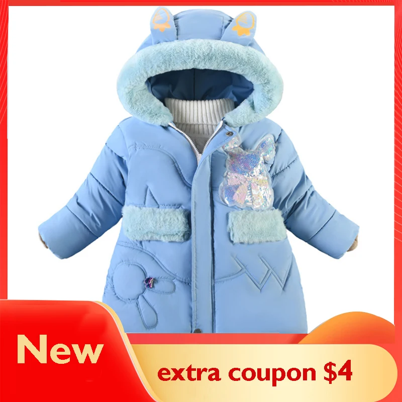 

Новый детский зимний комбинезон, модная пуховая куртка для мальчиков, Детская Хлопковая уличная теплая утепленная одежда для младенцев, па...