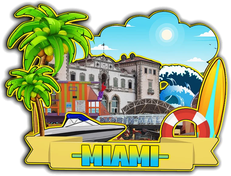 Магниты для холодильника города США