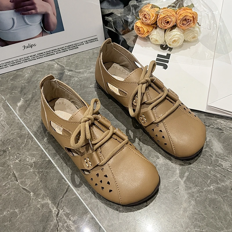 

2023 Модные женские мокасины из мягкой кожи, женские лоферы с квадратным носком, дизайнерская женская обувь с вырезами