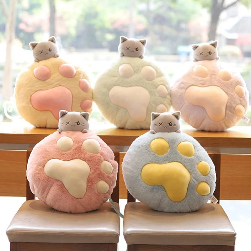 

Cute Kitten Air-conditioning Quilt Cat Claw Pillow Blanket Two-in-One Office Car Nap Pillow Decorative Cushion