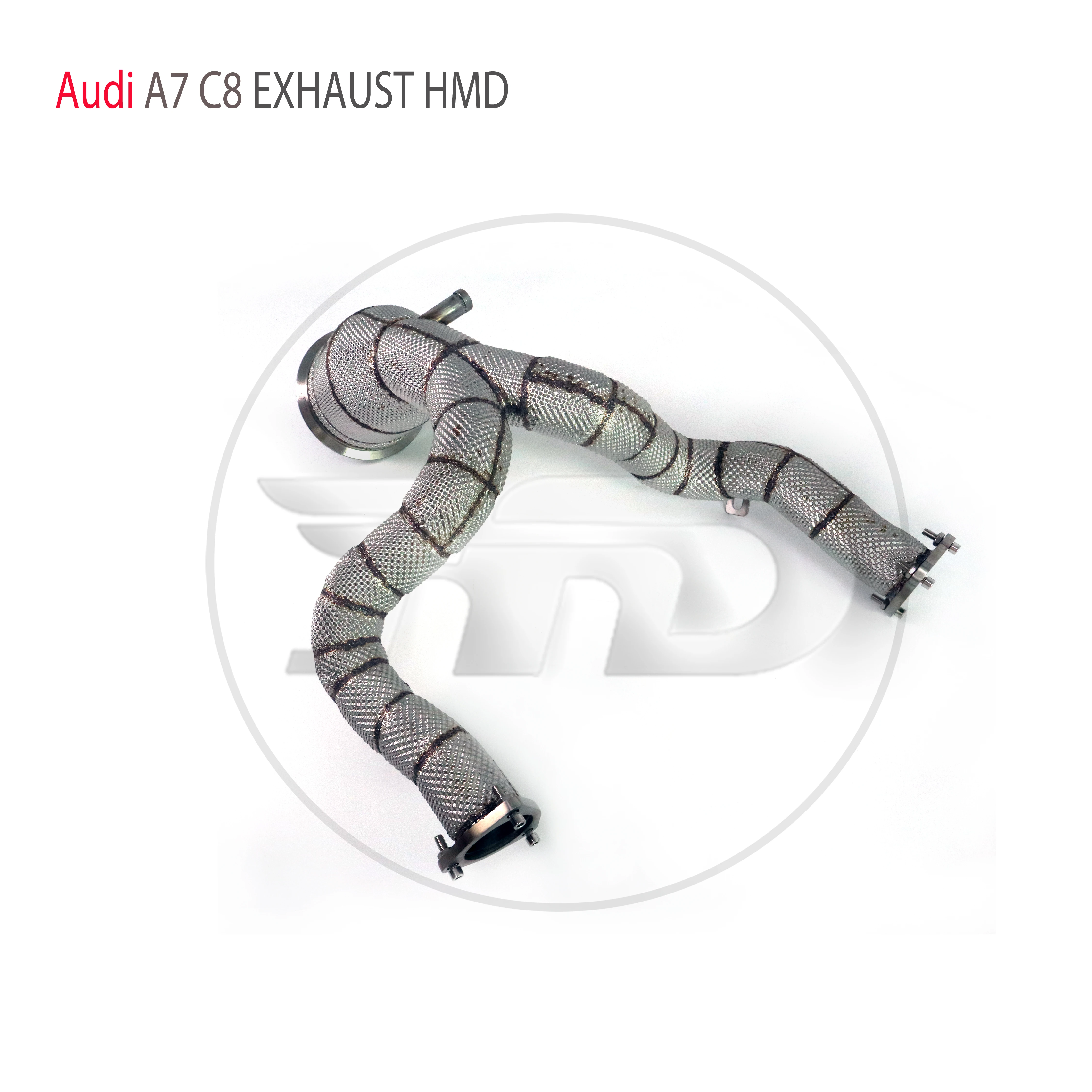 

HMD Exhaust System High Flow Performance Downpipe for Audi A6 A7 C8 3.0T Car Accessories With Catalytic Header
