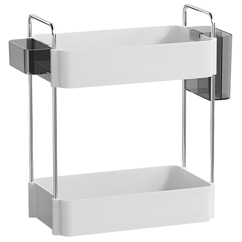 

Desk Bathroom Shelf Makeup Stand File Holder Tray 201 Stainless Steel Layer Storage