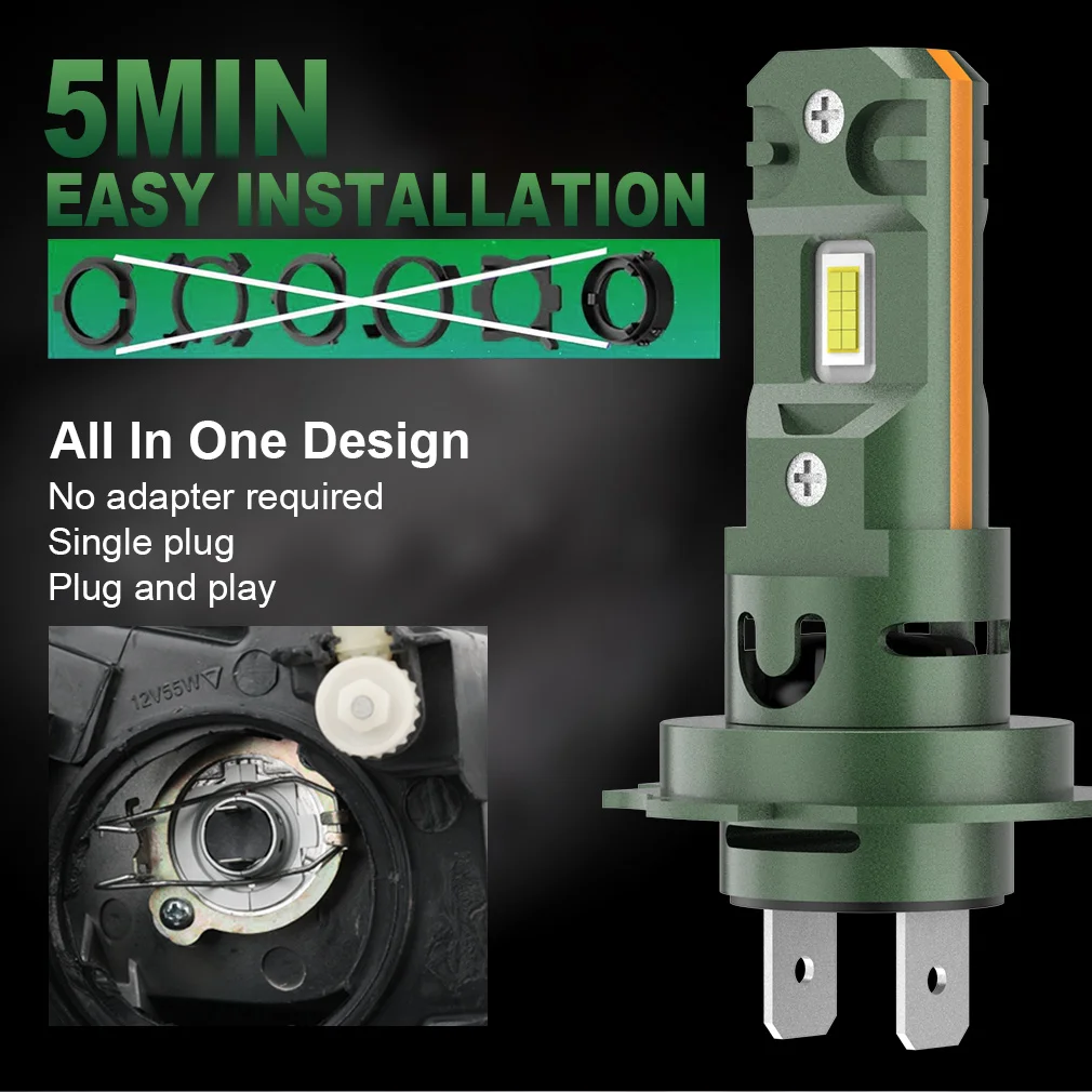 Компактная Беспроводная лампа для автомобильных фар 180 лм 6500 Вт