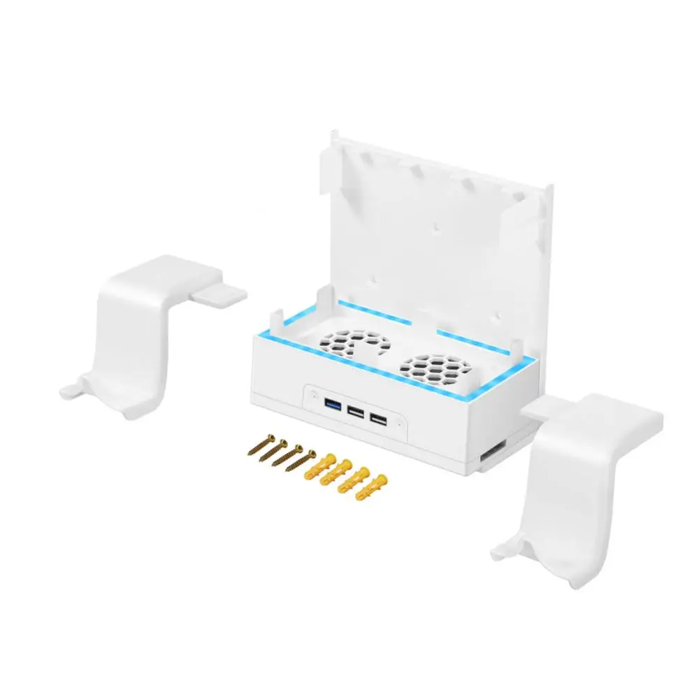 

Кулер для Xbox серии S, цветной светодиодный держатель для хранения, боковой кронштейн, радиатор, охлаждающая база, набор вентиляторов для Xbox ...