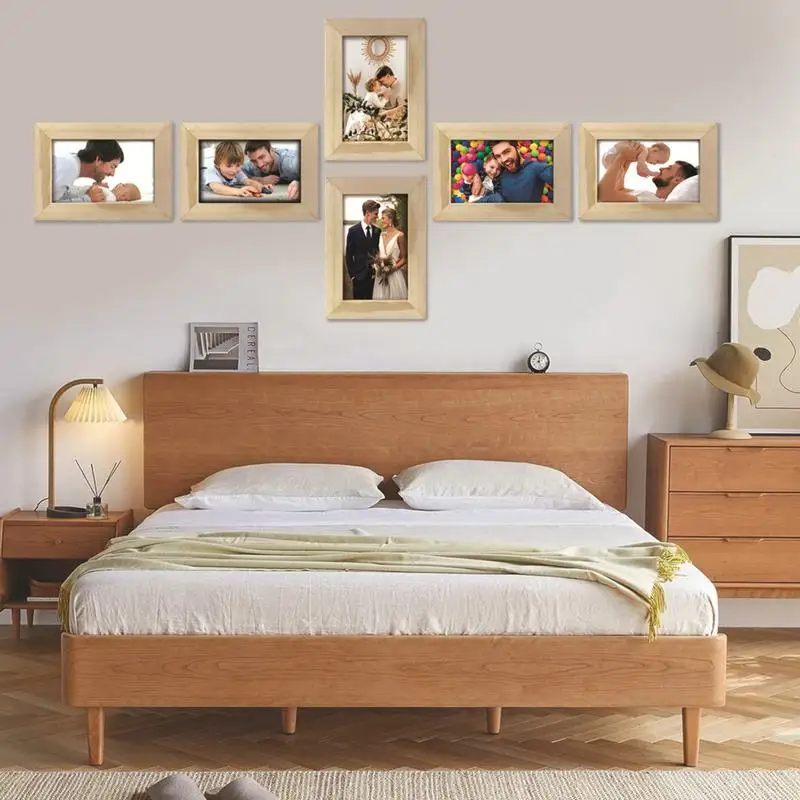 Незаконченная деревянная фоторамка прямоугольная 4 х 6-дюймовая ремесленная