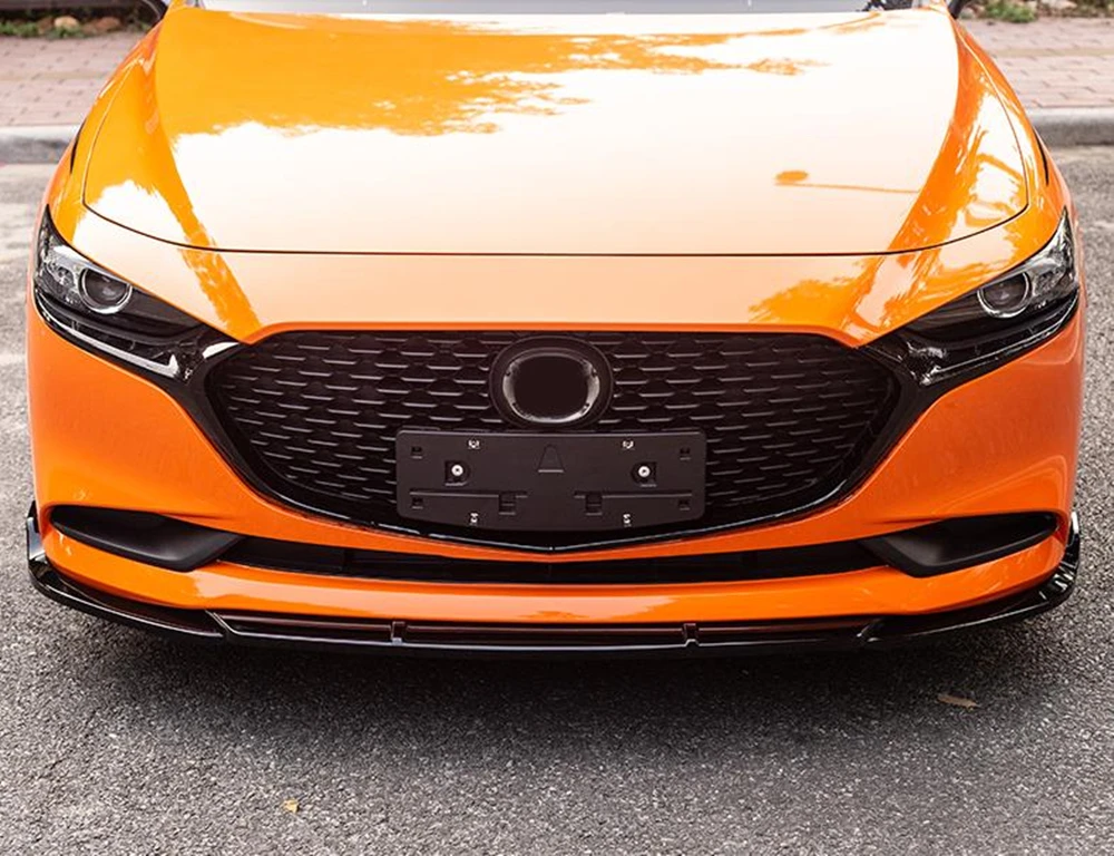 Для Mazda 3 Sedan Axela 2019-2020 передний бампер спойлер губа из углеродного волокна внешний