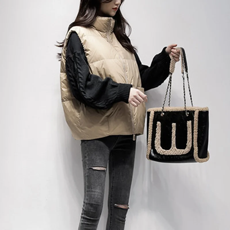 Winter 2023 Warm Vest Women Sleeveless Jacket Light Warm Waistcoat Down Vest Female Sleeveless Coat Thick Waistcoat Tops parka