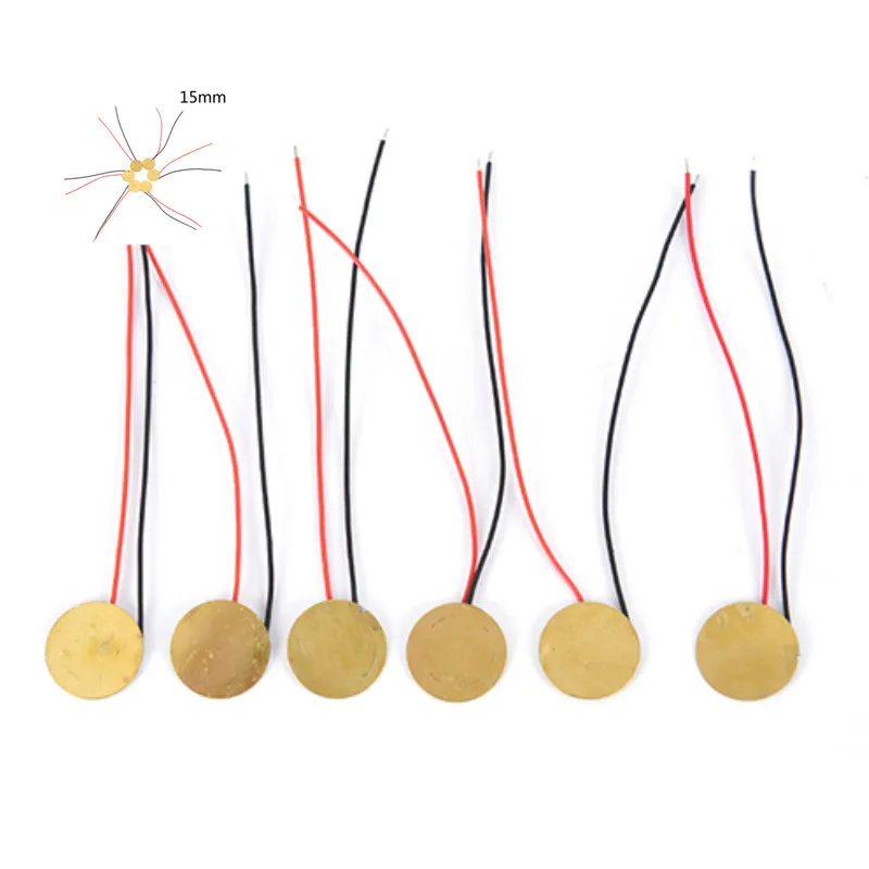 

6Pcs Piezos Amplifiers Discs Leads For Guitar Pickup For Acoustic Guitar Pickups, Cigar Box Guitars Drum Triggers