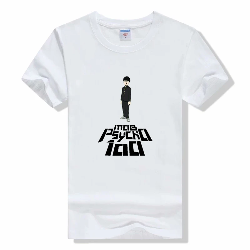 

Mob Psycho 100 Funny T Shirt Men Streetwear Harajuku Cotton Casual T-Shirt Psycho Helmet Cult Tee Shirt Homme Summer Tee