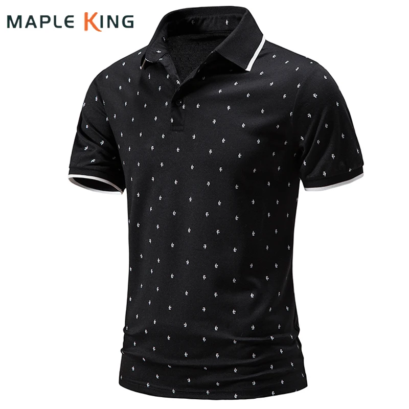 

Polo Shirts For Men Summer Brand Casual Sailboat Printed Social Polo Golf Shirts Masculina Mens Tee Shirt Homme Streetwear Tops