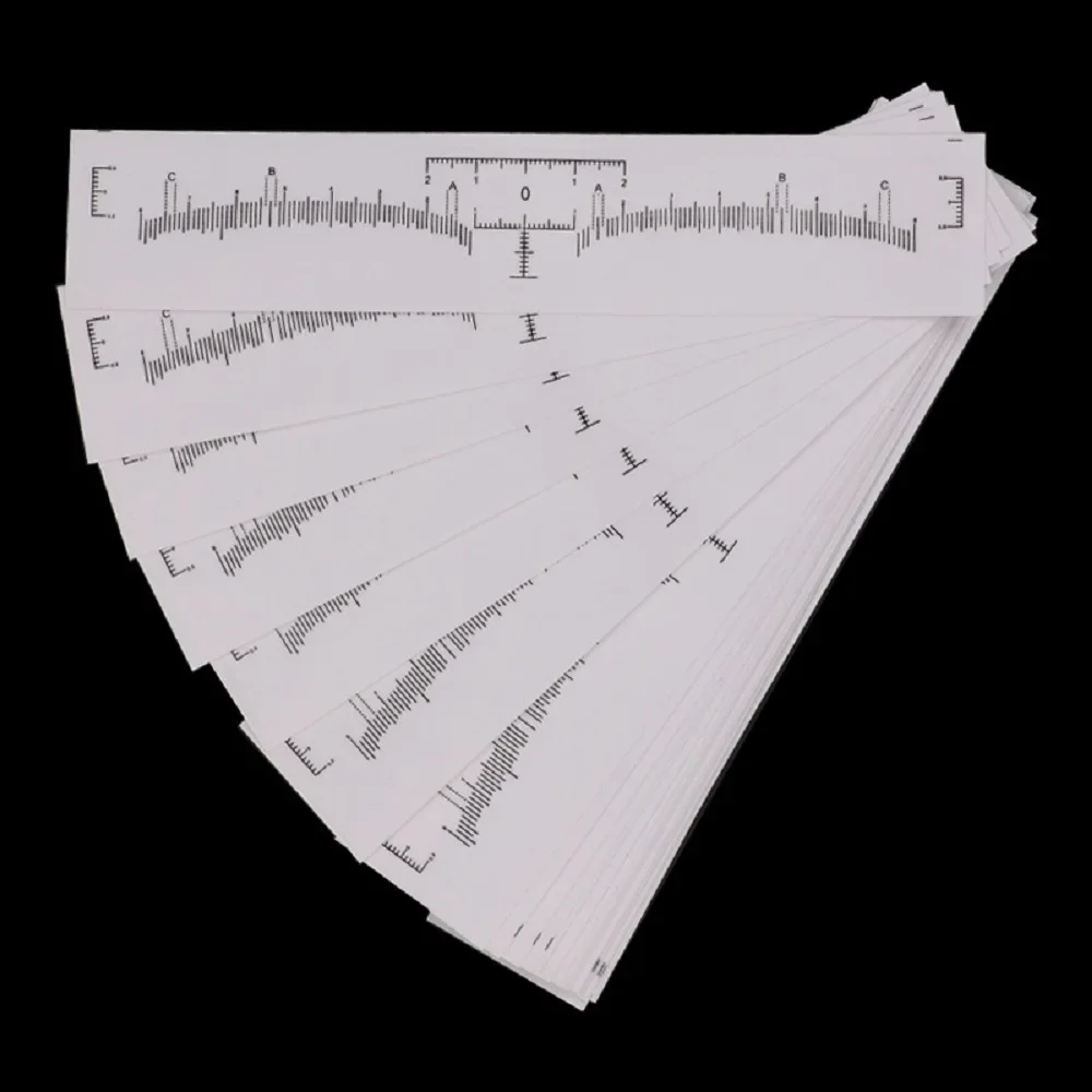 10 шт. наклейка-линейка для бровей одноразовая измерительная отметка