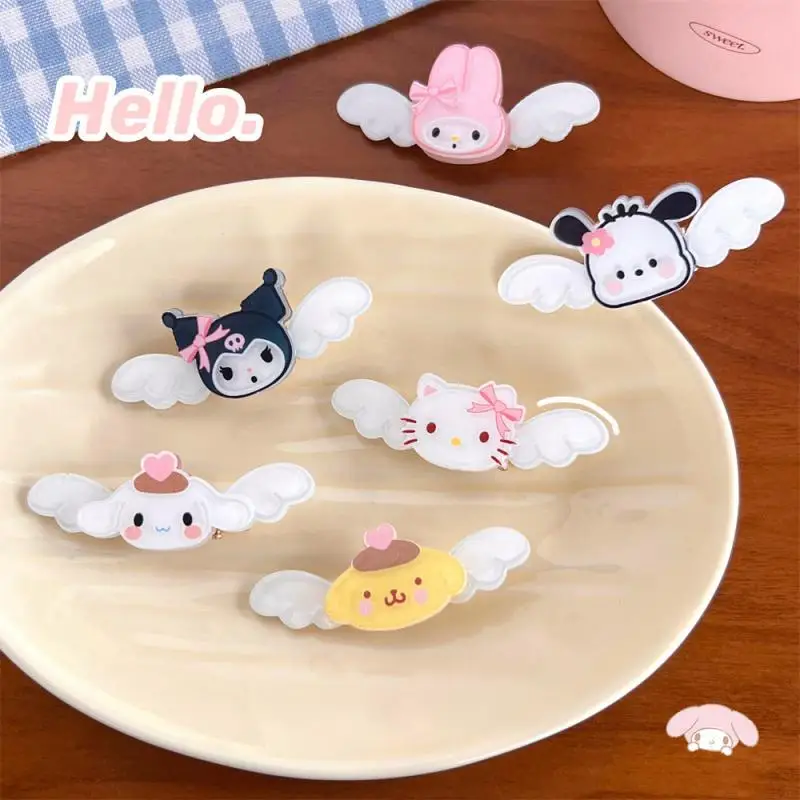 

Sanrio Cartoon Hairpin My Melody Cinnamoroll Small Fresh Lovely Animal Wing Duck Beak Hair Clip Broken Hair Clip Children Gifts