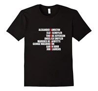 hamilton cast list musical fan t shirt