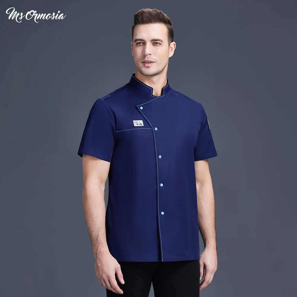 

High Quality Food Service Chef Jackets M-4XL Restaurant Kitchen Uniform Wholesale Sushi Chef Coat Catering Cook Work Clothes Men