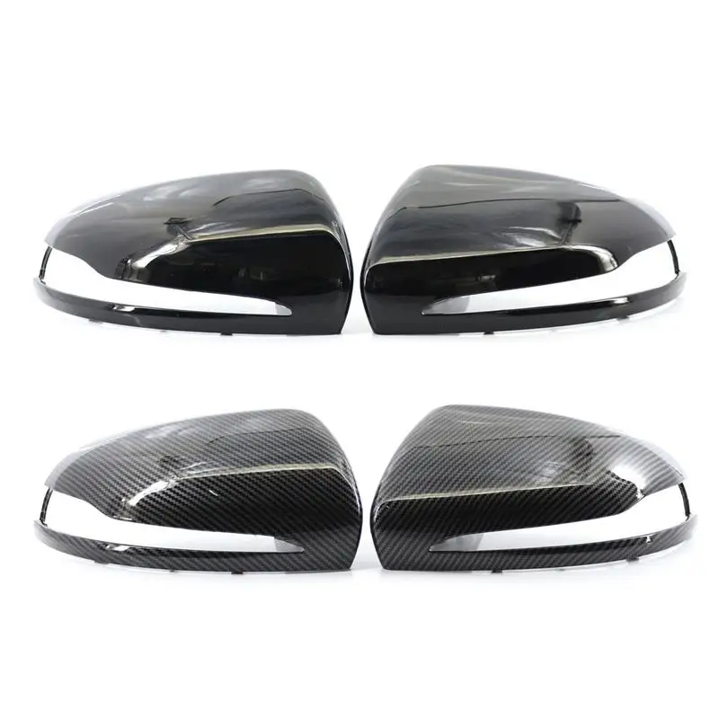 

Сменные колпачки для боковых зеркал заднего вида из углеродного волокна с узором для Mercedes-Ben C W205 E W213 S Class W222 Автомобильная наклейка