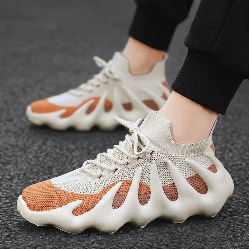

Ins Korean Knitted Casual Shoes Women's 2022 Spring New Mesh Breathable Fitness Sports Running Shoes Female Lightweight Sneakers