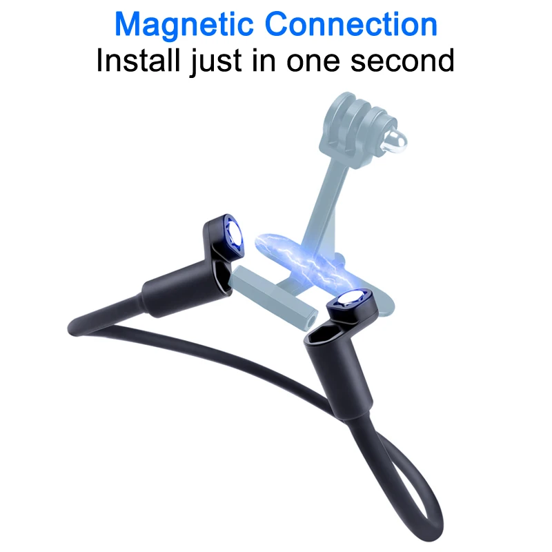 Подставка под подбородок для мотоциклетного шлема держатель GoPro Hero 7 8 9 10 черный