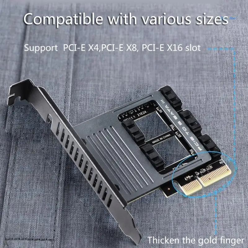 

5 портов, SATA3.0, полная скорость, 6 Гбит/с, PCI для EXPRESS PCIe 4X 8X 16X, плата расширения для Win7 / 8 / 10 Linux, супер для настольных ПК
