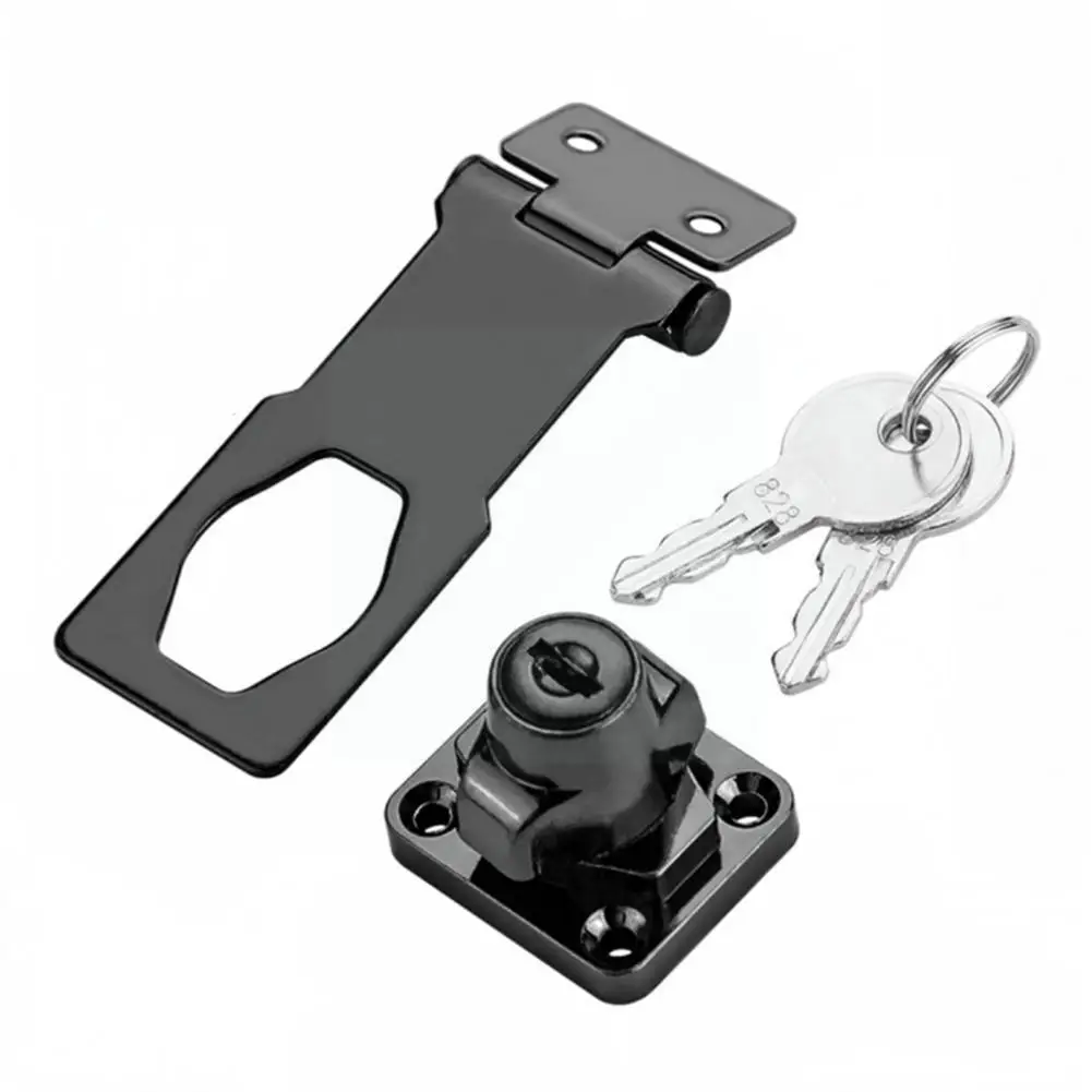 

3/4 inch Clasp Keyed Hasp Plating Self Locking Security Lock Cabinet Keys Padlock Drawer Staple Door/Shed/Gate 2 S0U3