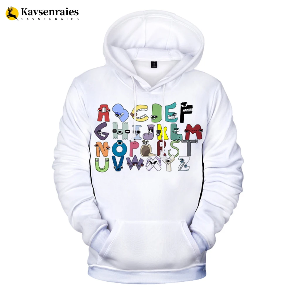 

2023 New Alphabet Lore 3D Hoodie Sweatshirts Men Women Fashion Casual Oversized Hoodies Kids Anime Cartoon Streetwear Pullover