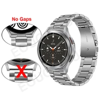 no gaps stainless steel strap for samsung galaxy watch 4 classic 46mm 42mmwatch4 44mm 40mm wrist band curved end metal bracelet