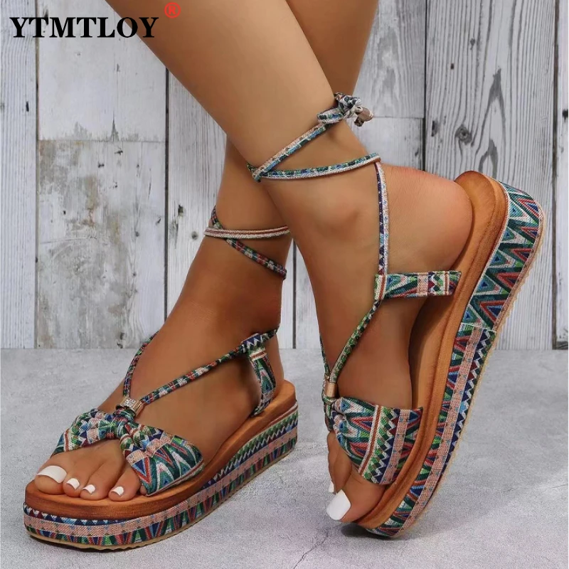 

Сандалии женские ортопедические на платформе, удобные шлепанцы на танкетке, открытый носок, со змеиным принтом, с открытым носком