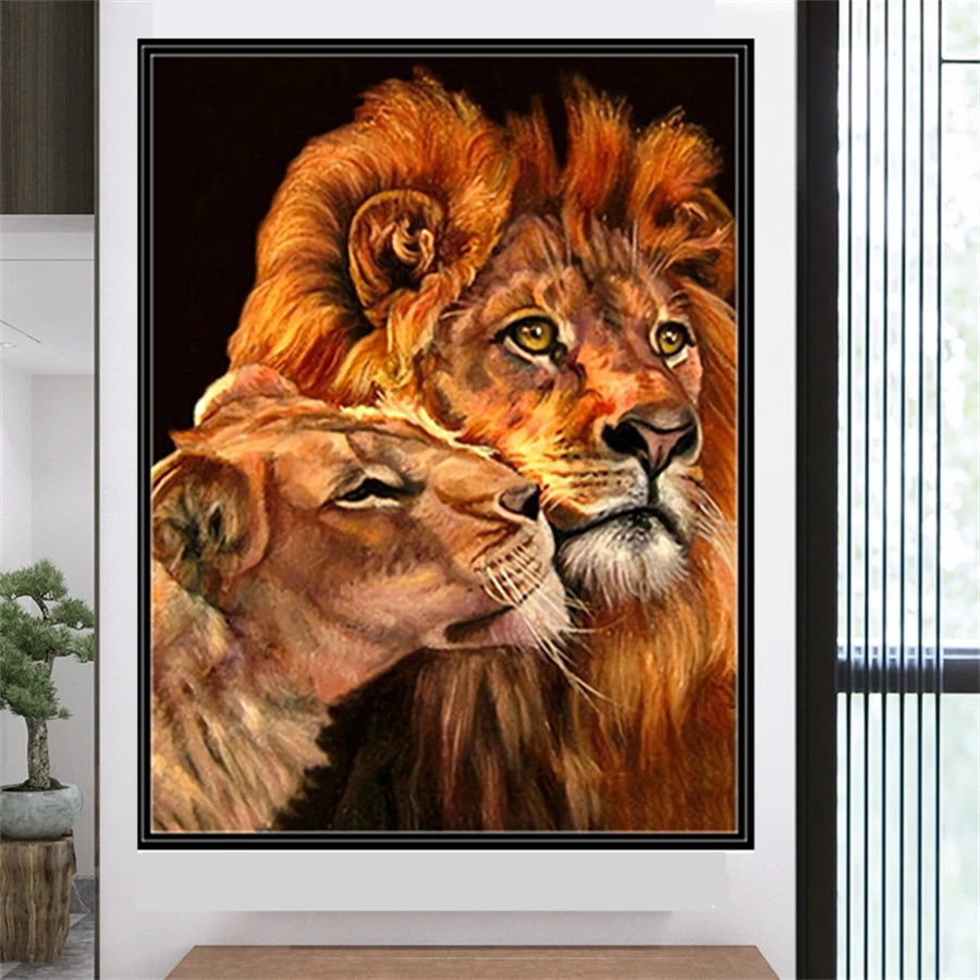 

DIY 5D Diamond Painting Tigers Lovely Kit Full Drill Square Round Embroidery Mosaic Art Picture Of Rhinestones Home Decor Gifts