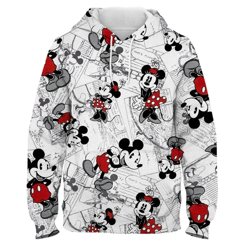 

New Mickey Mouse Hoodie Men's Disney Sweatshirts 3D Printed Sweatshirts Streetwear Fashion Casual Sweatshirts