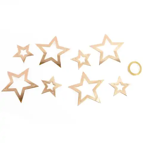 Гирлянда Звезда, Контур, Розовое Золото, Металлик, 250 см, 1 шт.