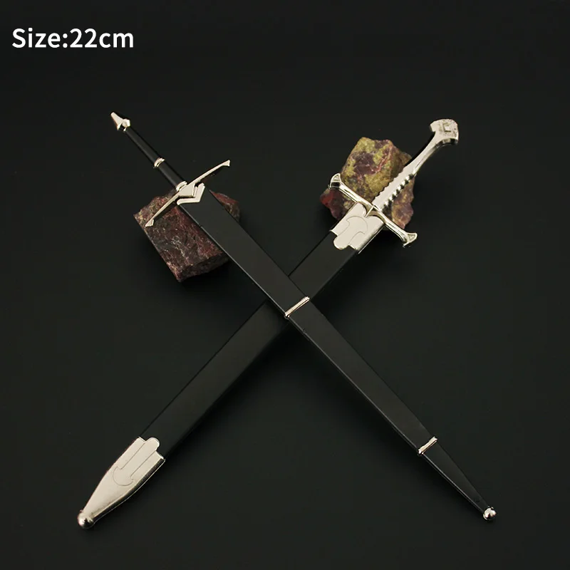 

22 см Narthil Anduril Glamdring Aragorn gandaluf фильмы периферийное оружие лорд средневековый Металл Катана самурайский меч игрушки для мальчиков