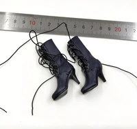 16th super duck set058 fantasy fighting goddess tifa fashion trendy solid black boots shoes model for 12inch action figures