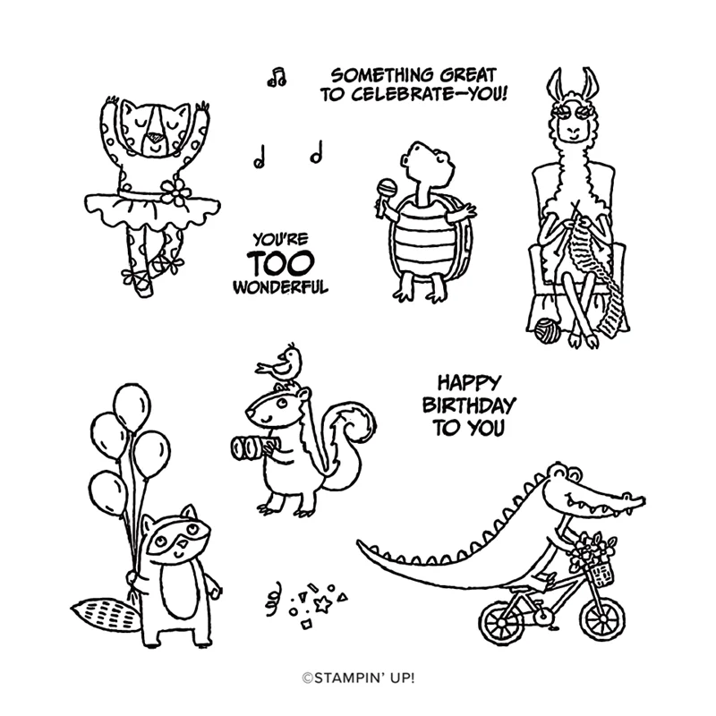

Zany Zoo Turtle Crocodile for You 2023-2024 Annual Catalog Cutting Dies Clear Stamp Scrapbooking Frame Card Craft