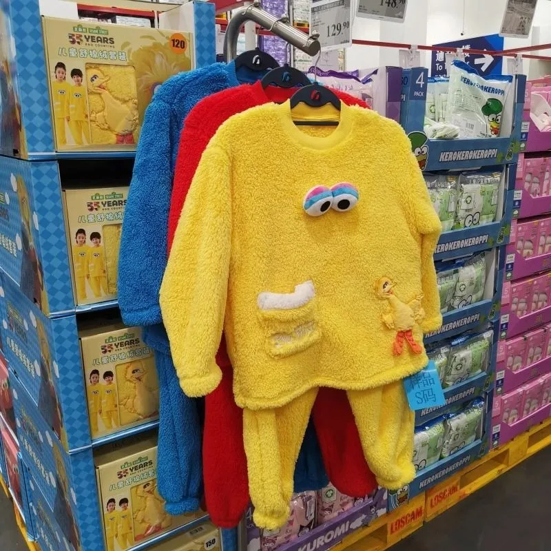 Детский удобный бархатный домашний комплект Улица Сезам мягкие и приятные для