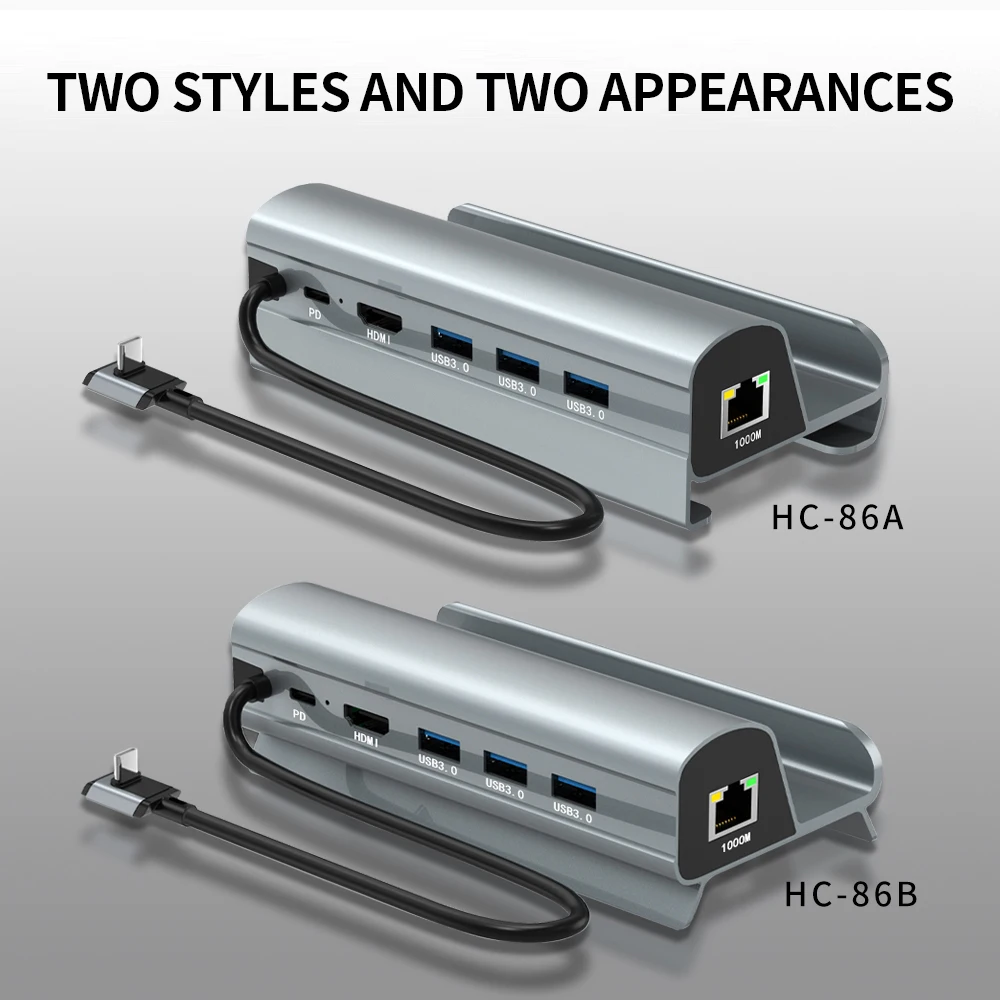 

For Steam Deck Docking Station TV Base Stand USB3.0 Hub Holder Dock RJ45 Ethernet 4K 60HZ HDMI-compatible Games Accessories