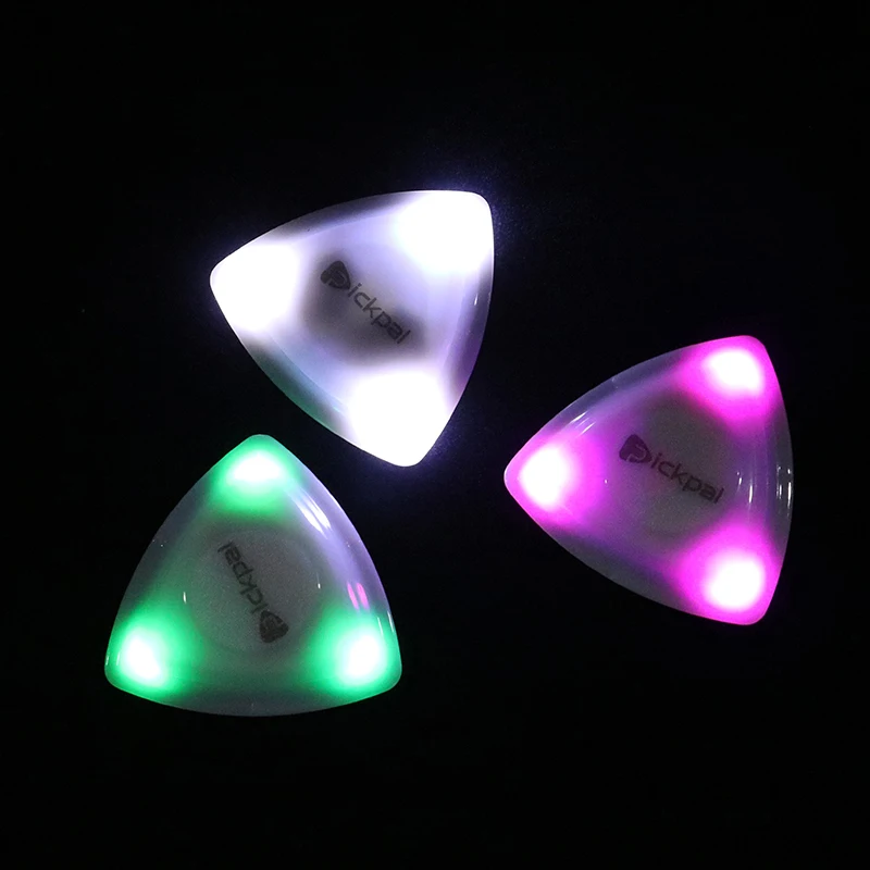 

LED Glowing Guitar Pick Food-Grade Plastic Guitar Touch Luminous Pick Stringed Instrument Glowing Guitar Pick For Bass Guitar