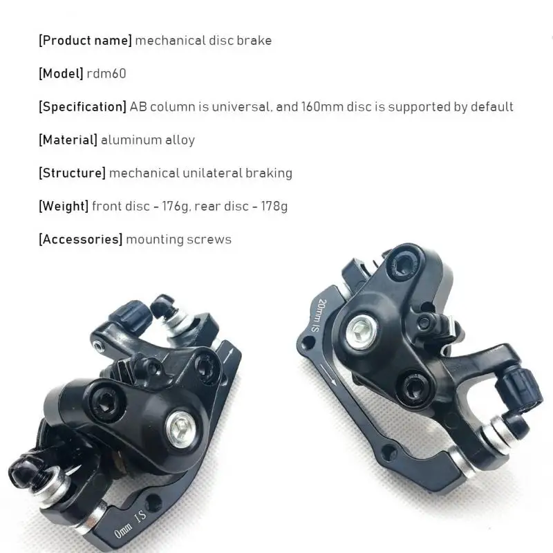 

Mi.xim Bicycle Disc Brake Caliper Bicycle Mountain Bike Cable Disc Brake aluminum alloy Accessories Bicycle Brake Pads