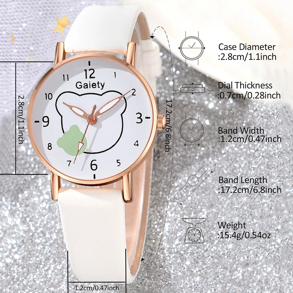 5 шт./комплект женские кварцевые часы с ремешком из ПУ кожи