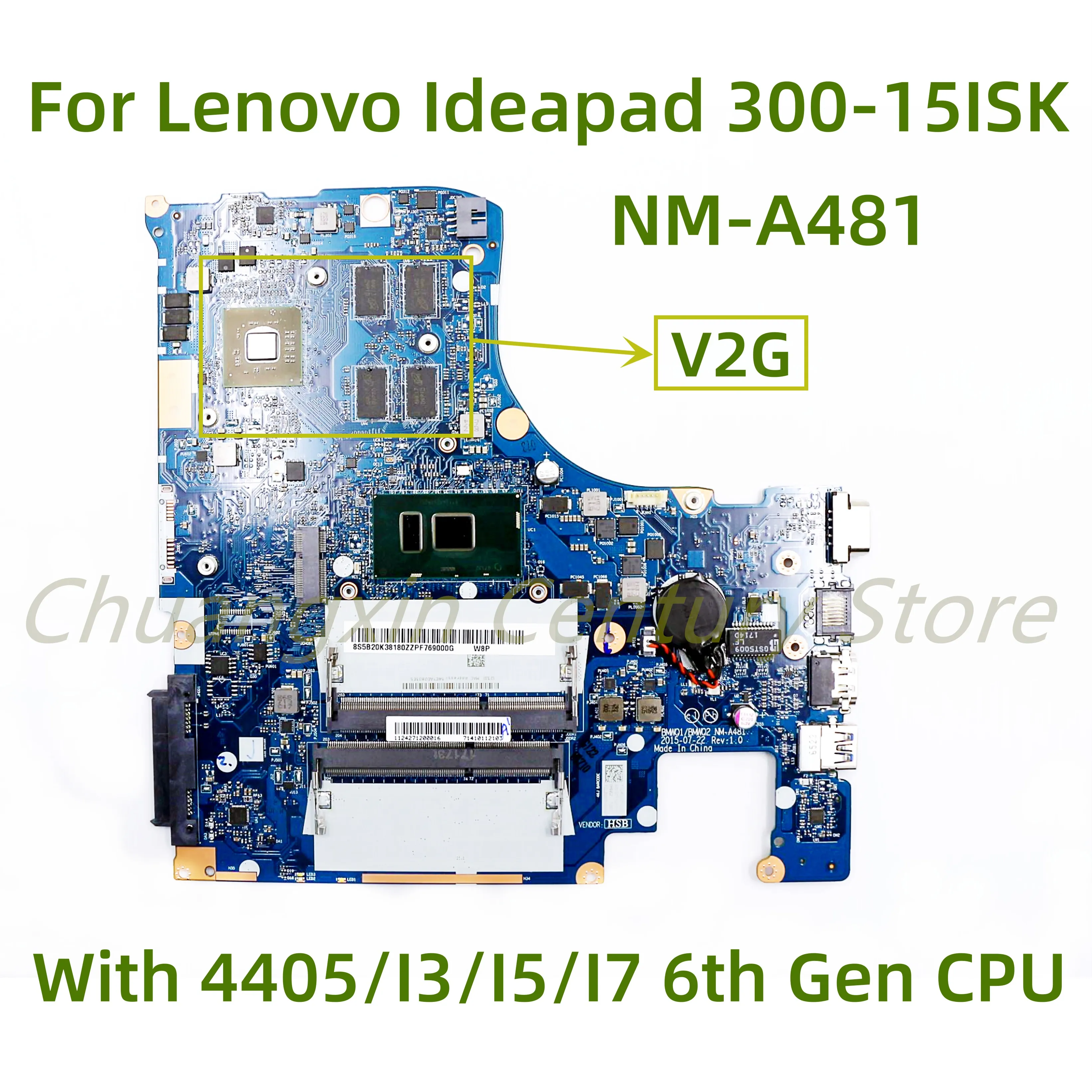 

Подходит для ноутбука Lenovo Ideapad 300-15ISK, материнская плата стандарта 4405/I3/I5/I7 6-го поколения, ЦП 2GB-GPU 100%, протестирована, полностью работает