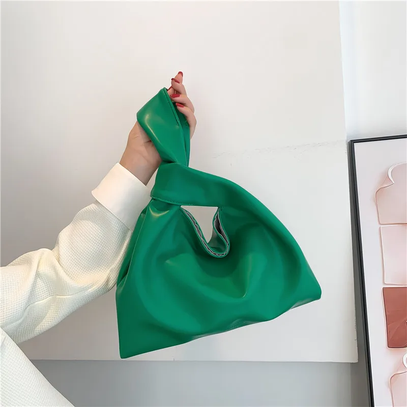 

Однотонная качественная маленькая дизайнерская сумка-тоут 2022, женские Модные Зеленые сумочки и кошельки, трендовая женская сумка-клатч для...