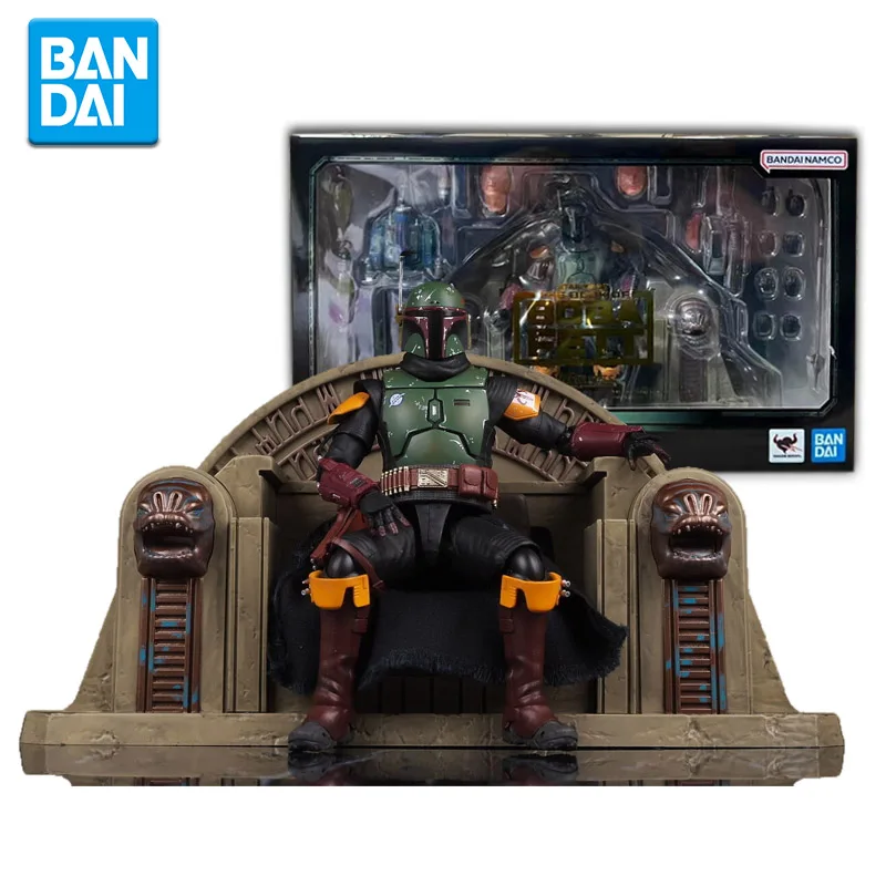 

Bandai Genuine Star Wars Anime Action Figure Model The Book of Boba Fett Throne Anime Figure Toys Desk Decoration Kids Gifts