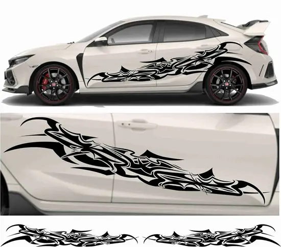 

Works with most car stickers side Tribal Graphics Auto Parts Side Graphics Packing Sticker Decals
