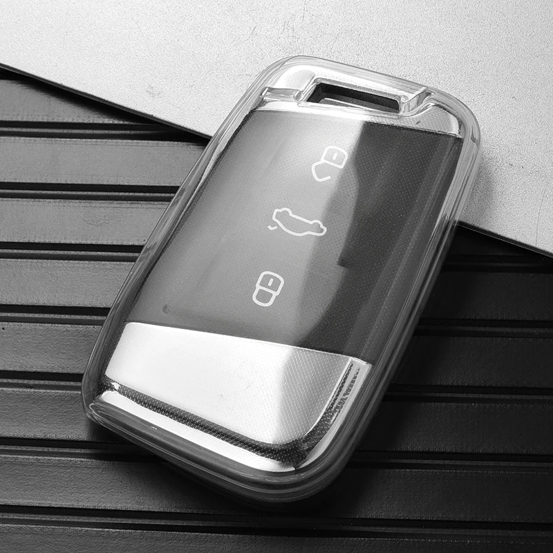 

Новый прозрачный мягкий чехол из ТПУ для автомобильных ключей, сумка для VW Volkseagen Passat B8 Magotan для Skoda Superb A7 Kodiaq, брелок для сиденья