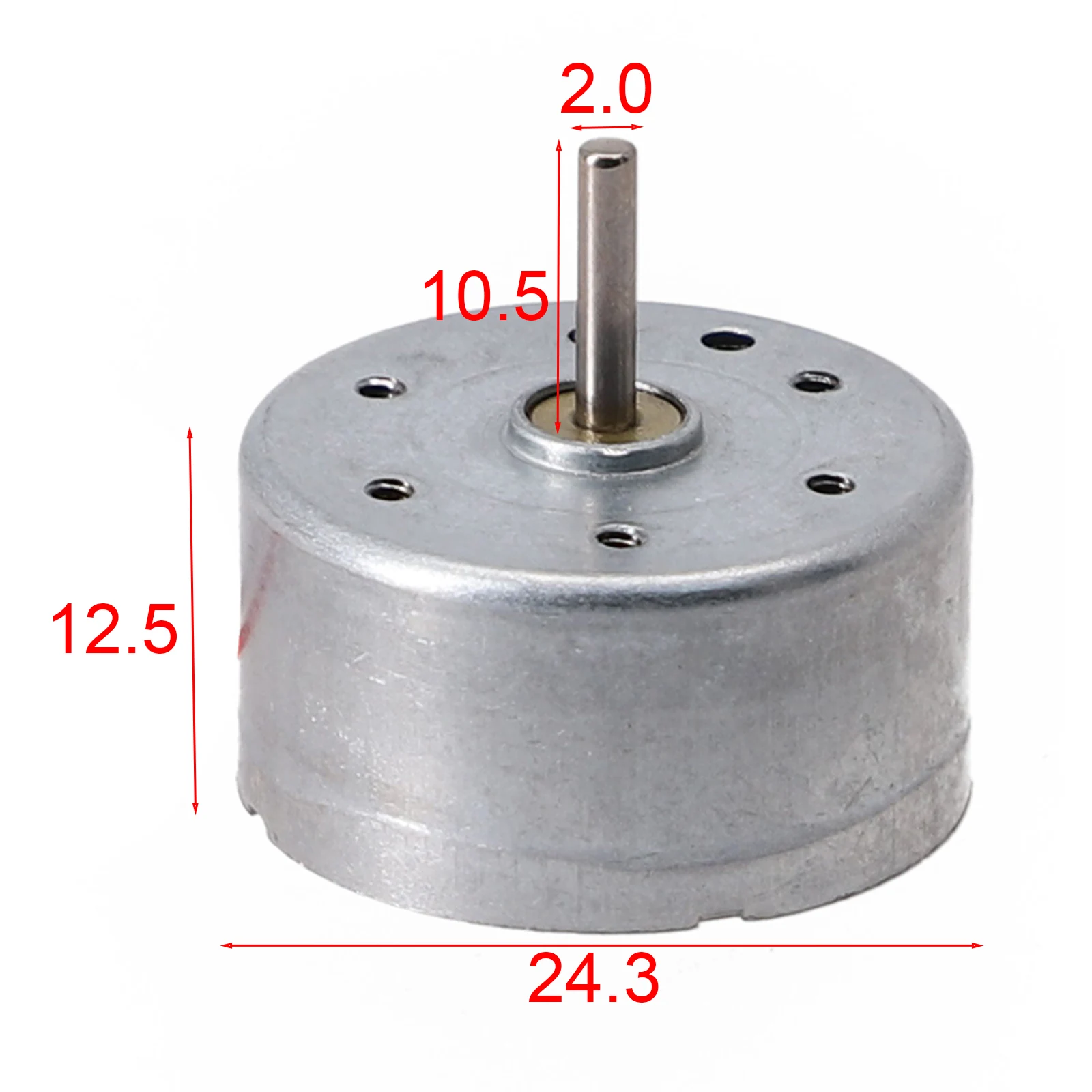 Мини-круглый двигатель 24 мм с валом 2 RF-300CA RC-300 DC 3 В 5 6 10300 об/мин Длинный вал DIY