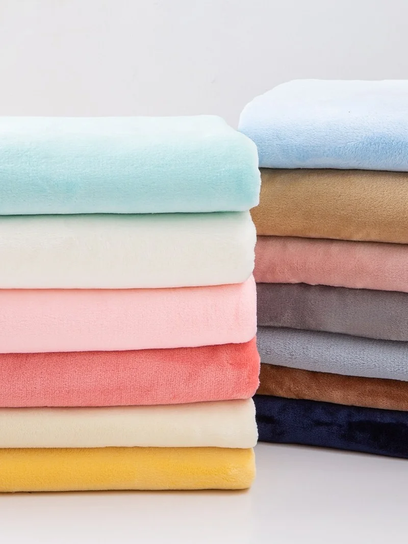 Утолщенная двухсторонняя фланелевая ткань 180 см * 50 см, пижама из кораллового флиса, теплая плюшевая простыня, осенне-зимняя флисовая ткань для одежды